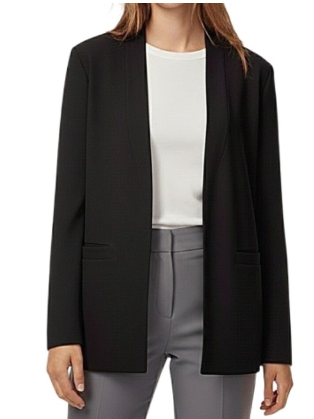 Wilfred Solaina Open Front Blazer Size Small Black Aritzia
